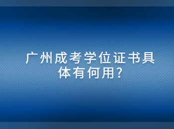 廣州成考學(xué)位證書(shū)